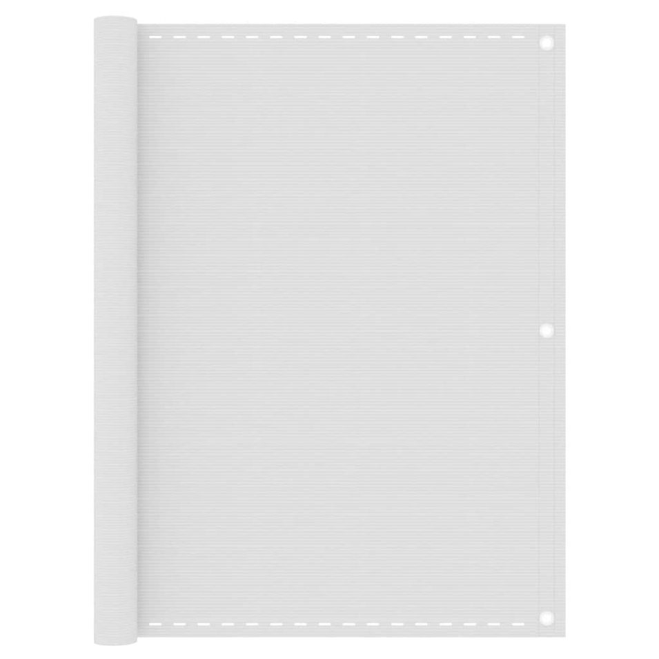 Écran de balcon Blanc 120x300 cm PEHD - Photo n°1