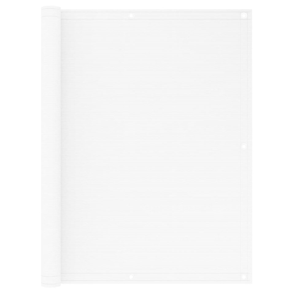Écran de balcon Blanc 120x400 cm PEHD - Photo n°1