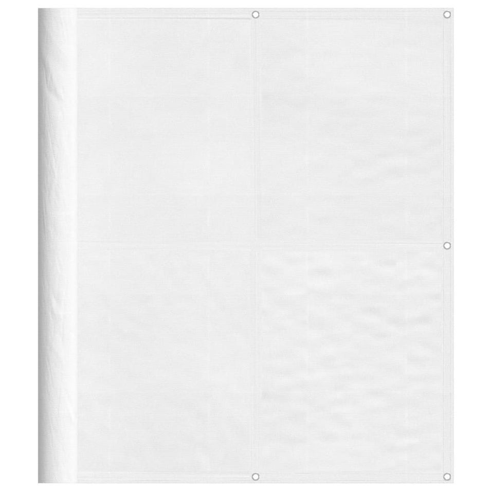 Écran de balcon blanc 120x700 cm 100% polyester oxford - Photo n°1