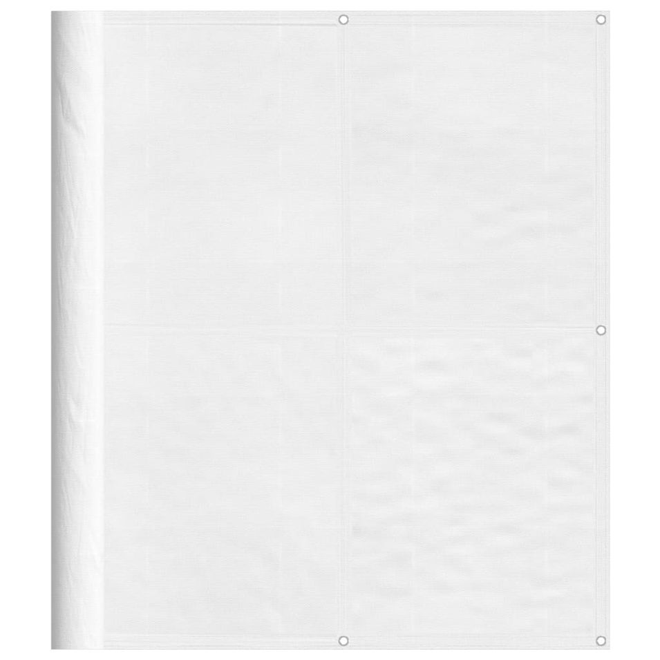 Écran de balcon blanc 120x800 cm 100% polyester oxford - Photo n°1