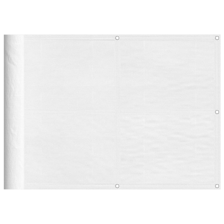 Écran de balcon blanc 75x1000 cm 100% polyester oxford - Photo n°1