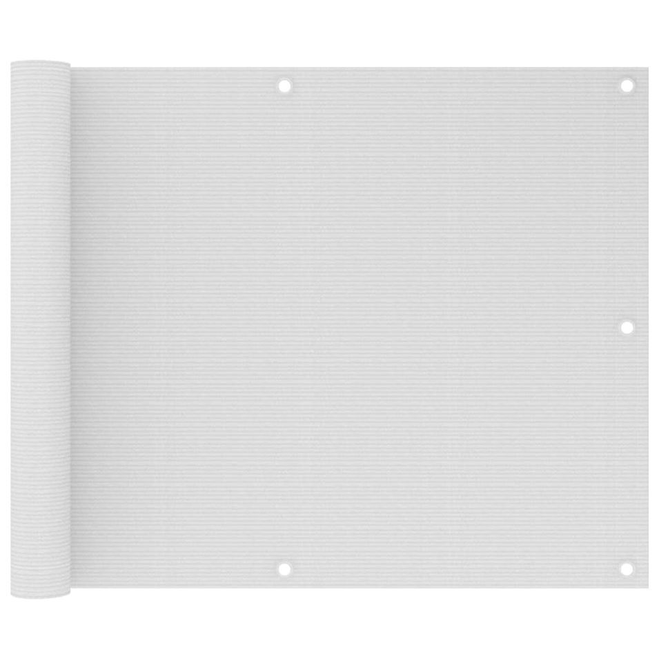 Écran de balcon Blanc 75x500 cm PEHD - Photo n°1