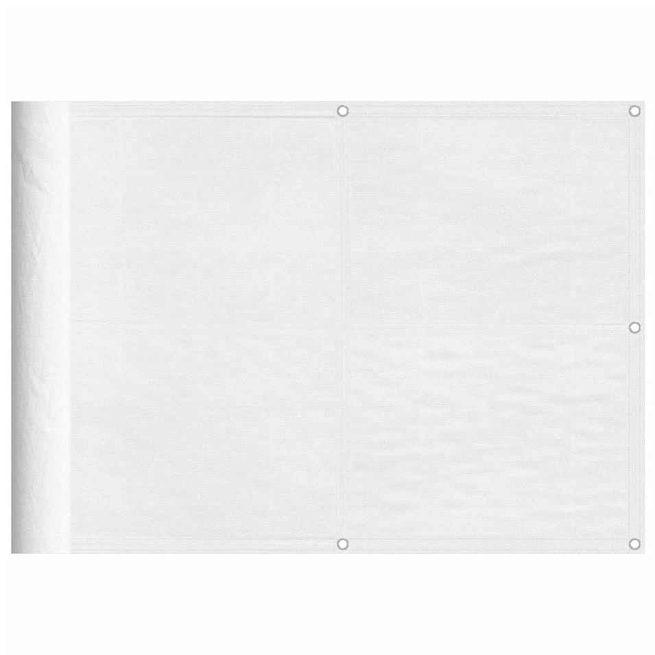 Écran de balcon blanc 75x800 cm 100% polyester oxford - Photo n°1