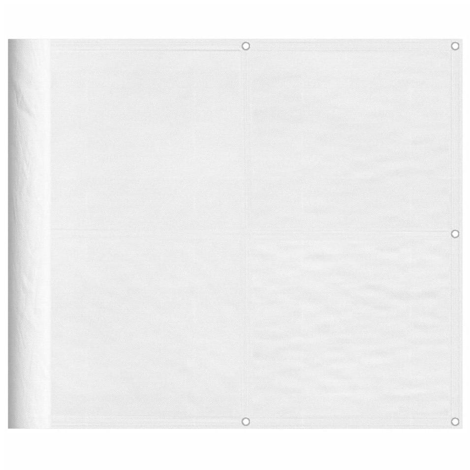 Écran de balcon blanc 90x1000 cm 100% polyester oxford - Photo n°1