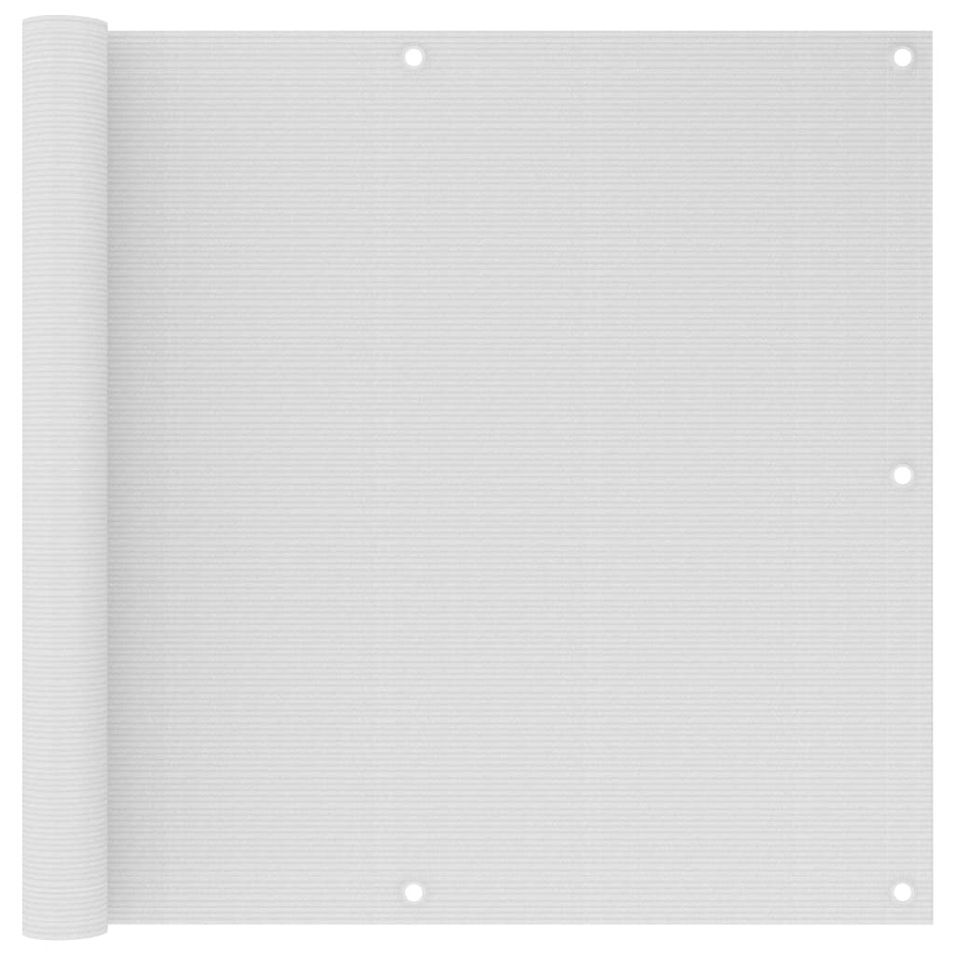 Écran de balcon Blanc 90x300 cm PEHD - Photo n°1