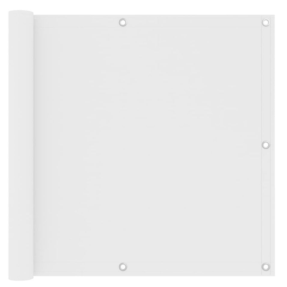 Écran de balcon Blanc 90x300 cm Tissu Oxford - Photo n°1