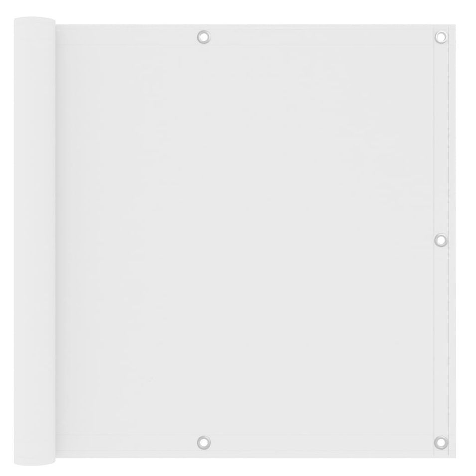 Écran de balcon Blanc 90x500 cm Tissu Oxford - Photo n°1