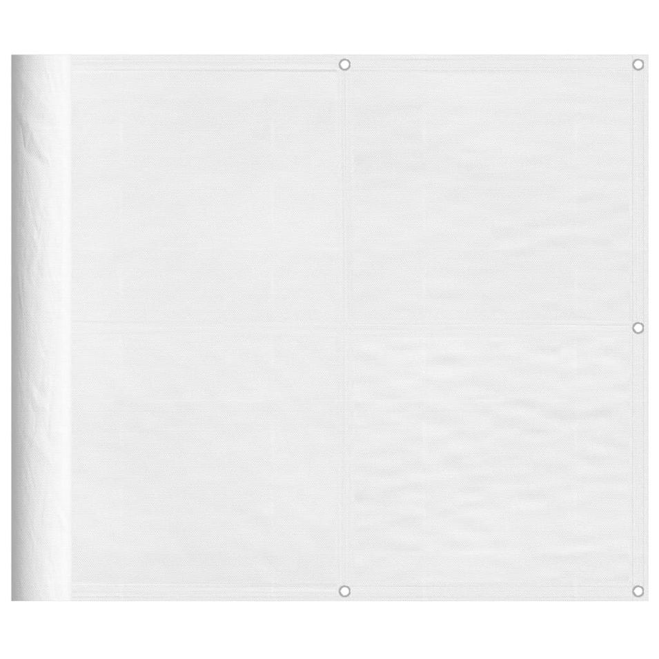 Écran de balcon blanc 90x800 cm 100% polyester oxford - Photo n°1