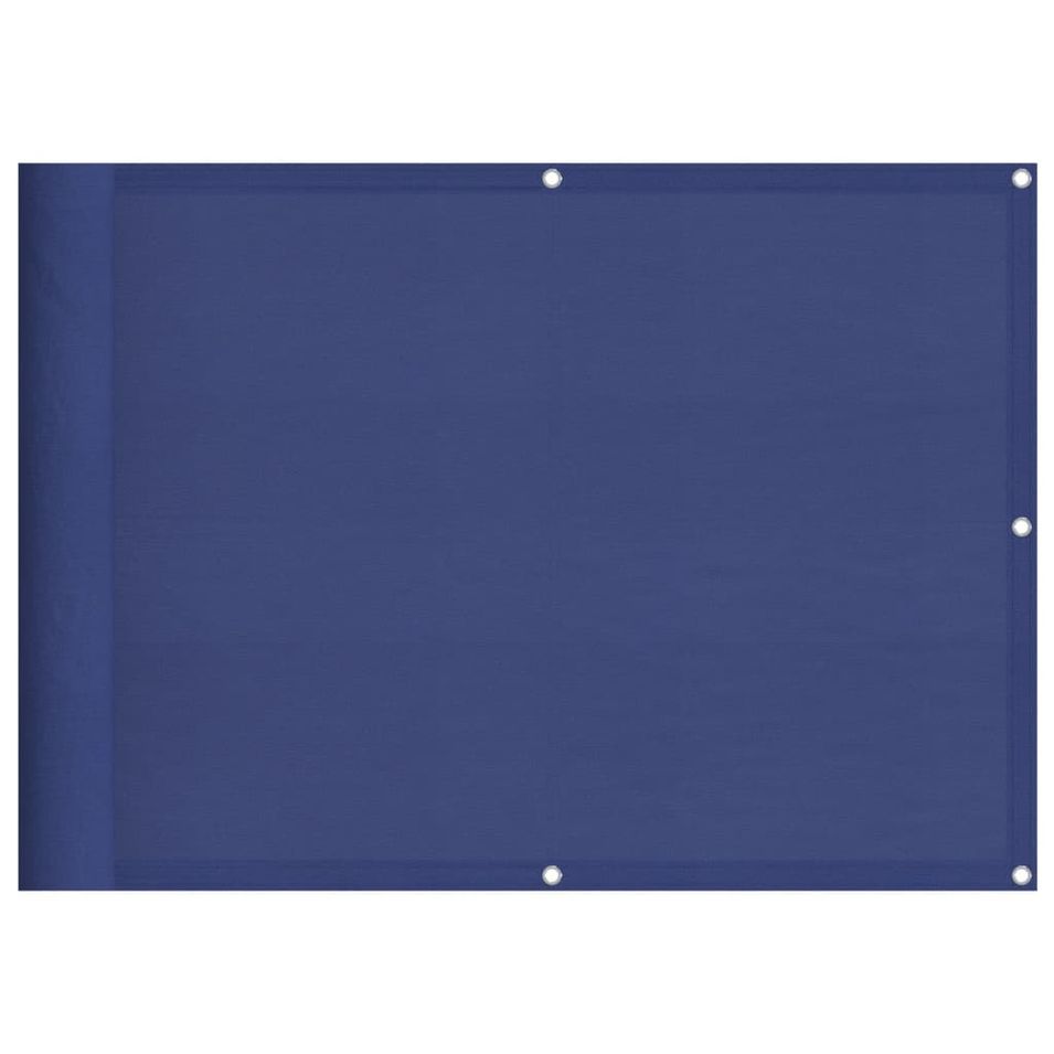 Écran de balcon bleu 75x700 cm 100% polyester oxford - Photo n°1