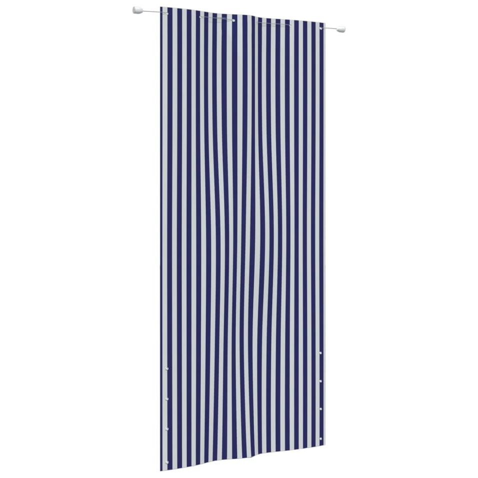 Écran de balcon Bleu et blanc 120x240 cm Tissu Oxford - Photo n°1