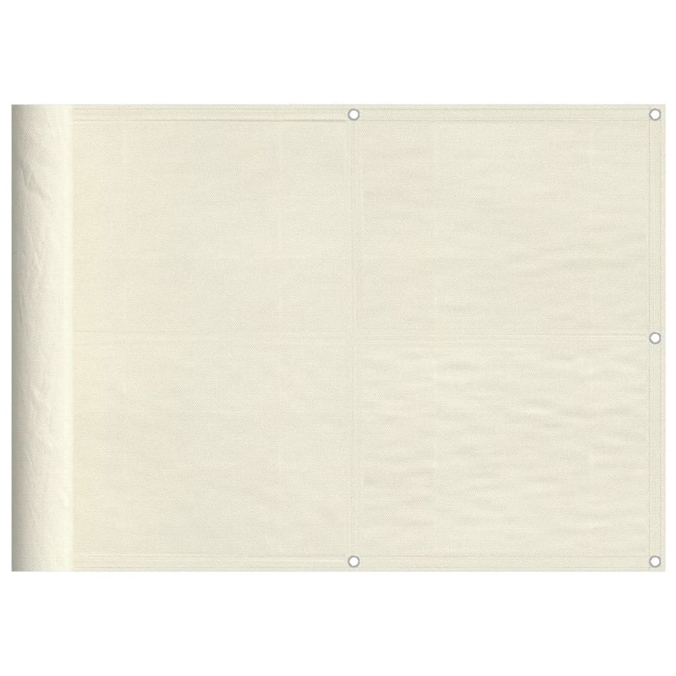 Écran de balcon crème 75x1000 cm 100% polyester oxford - Photo n°1