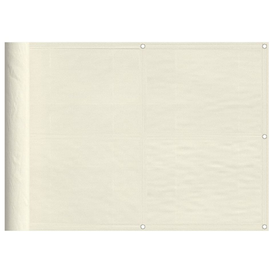 Écran de balcon crème 75x700 cm 100% polyester oxford - Photo n°1