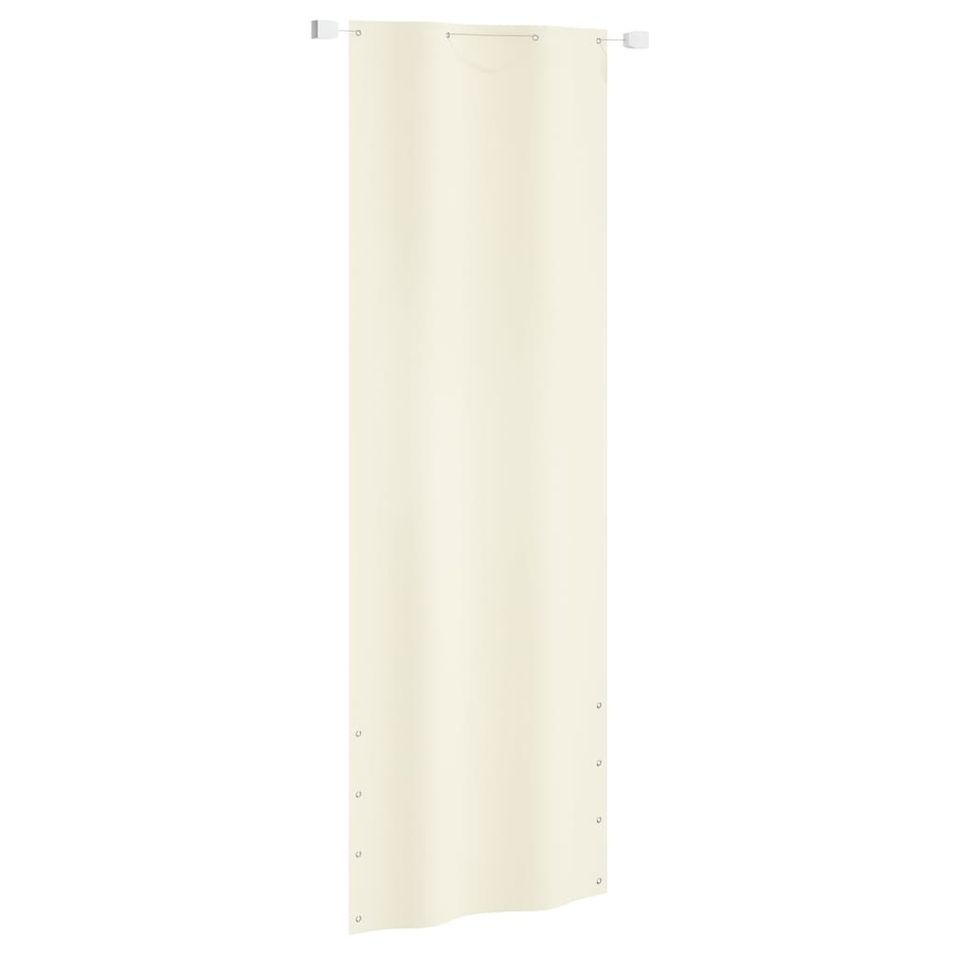 Écran de balcon Crème 80x240 cm Tissu Oxford - Photo n°1