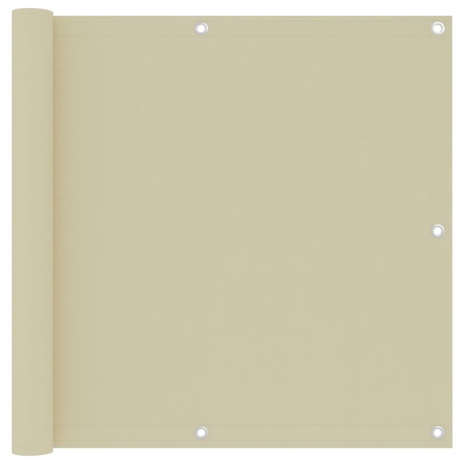 Écran de balcon Crème 90x300 cm Tissu Oxford - Photo n°1
