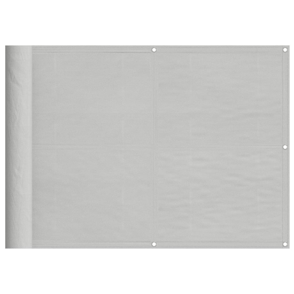 Écran de balcon gris clair 75x500 cm 100% polyester oxford - Photo n°1