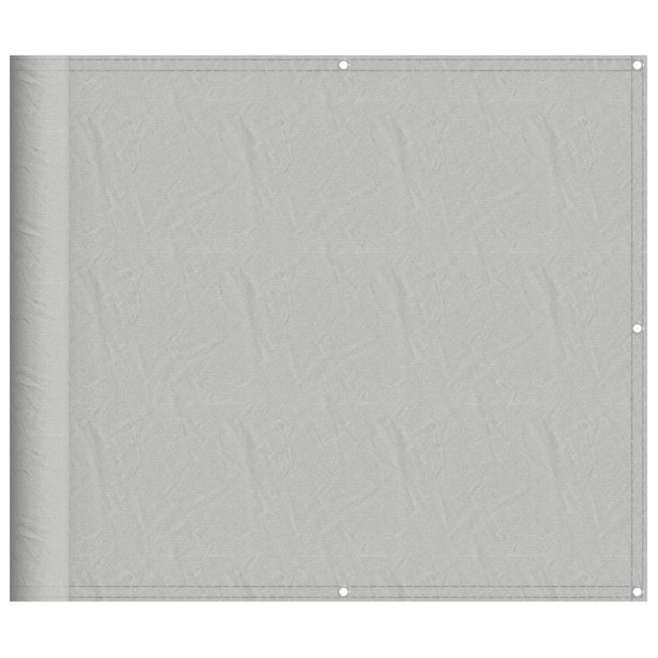 Écran de balcon gris clair 90x600 cm 100% polyester oxford - Photo n°1