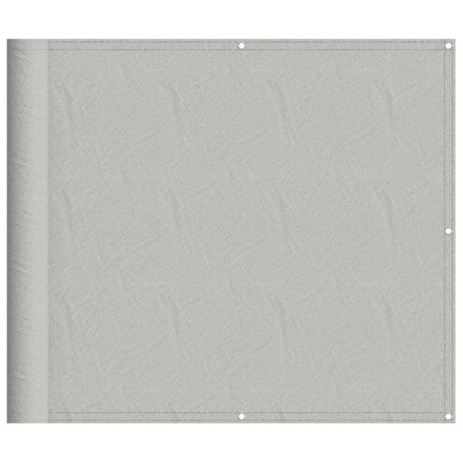 Écran de balcon gris clair 90x700 cm 100% polyester oxford - Photo n°1
