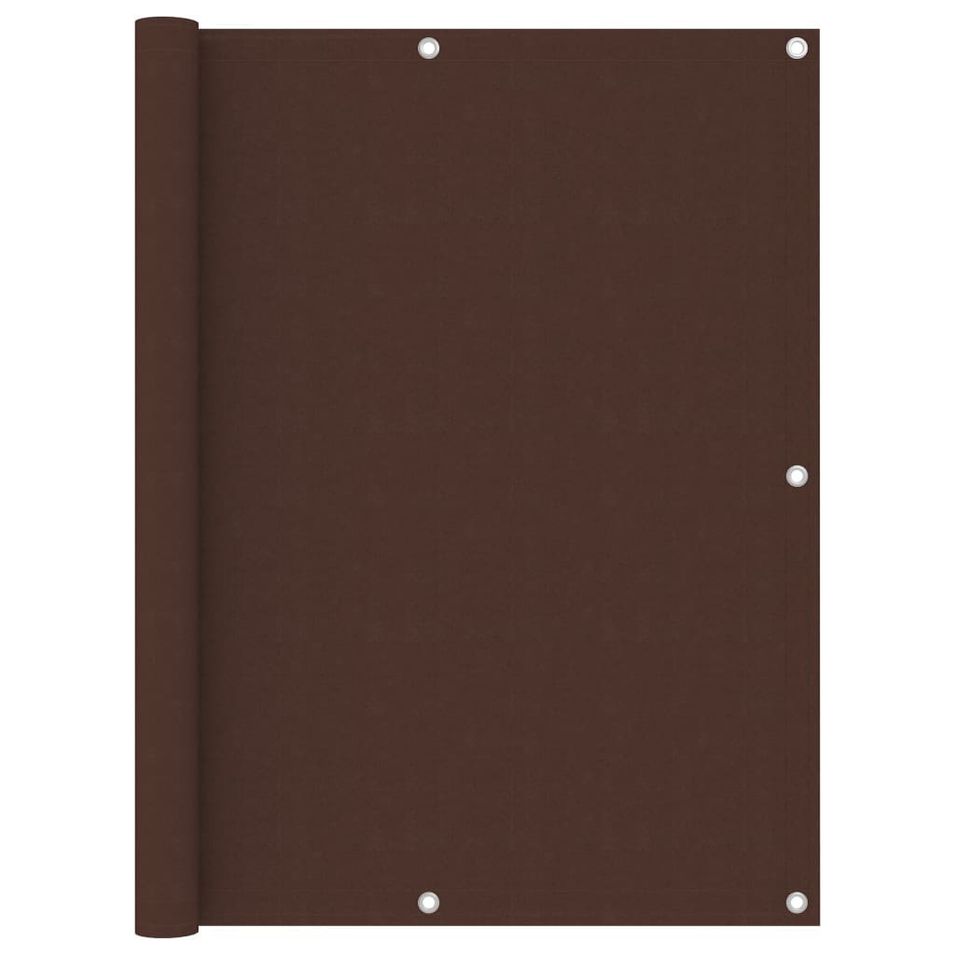 Écran de balcon Marron 120x600 cm Tissu Oxford - Photo n°1