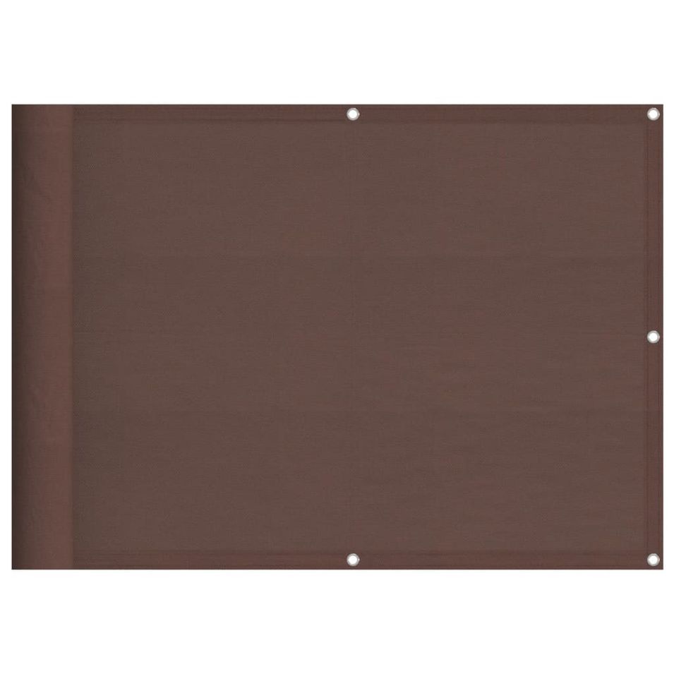 Écran de balcon marron 75x1000 cm 100% polyester oxford - Photo n°1