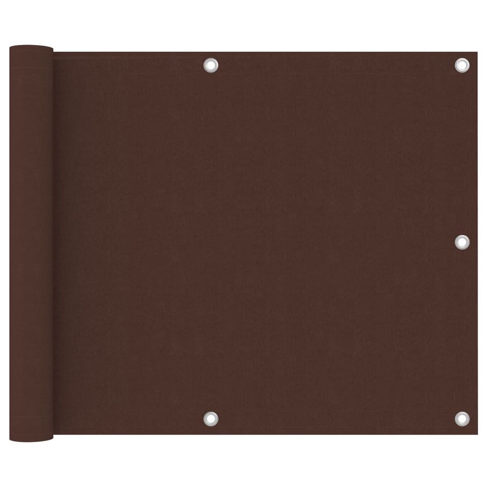 Écran de balcon Marron 75x500 cm Tissu Oxford - Photo n°1