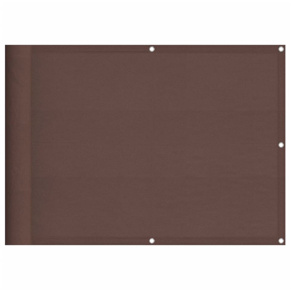 Écran de balcon marron 75x700 cm 100% polyester oxford - Photo n°1