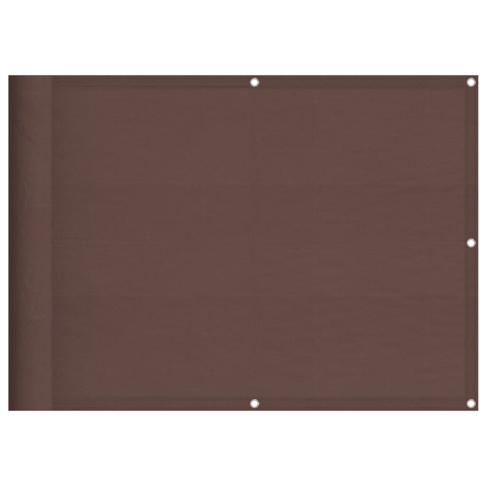 Écran de balcon marron 75x800 cm 100% polyester oxford - Photo n°1