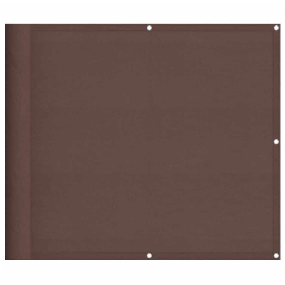 Écran de balcon marron 90x1000 cm 100% polyester oxford - Photo n°1