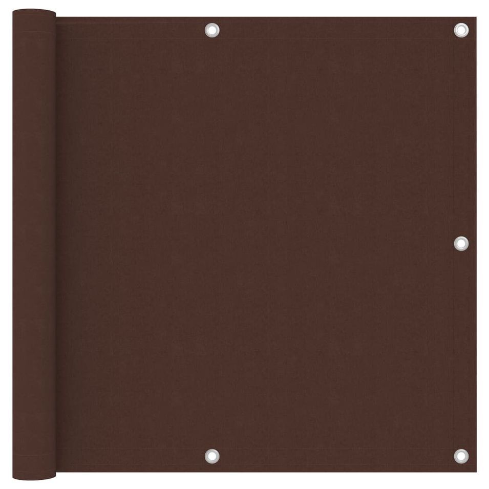 Écran de balcon Marron 90x400 cm Tissu Oxford - Photo n°1