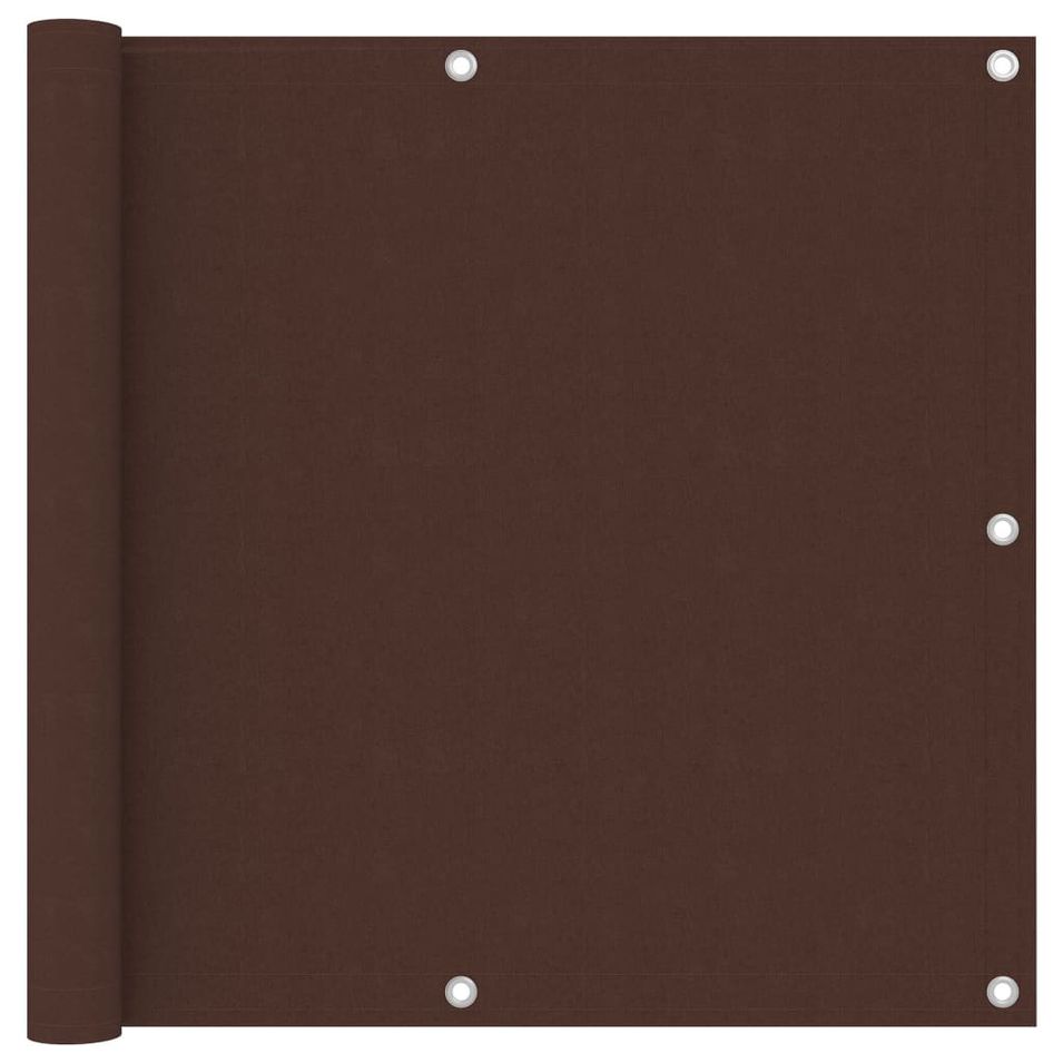 Écran de balcon Marron 90x500 cm Tissu Oxford - Photo n°1