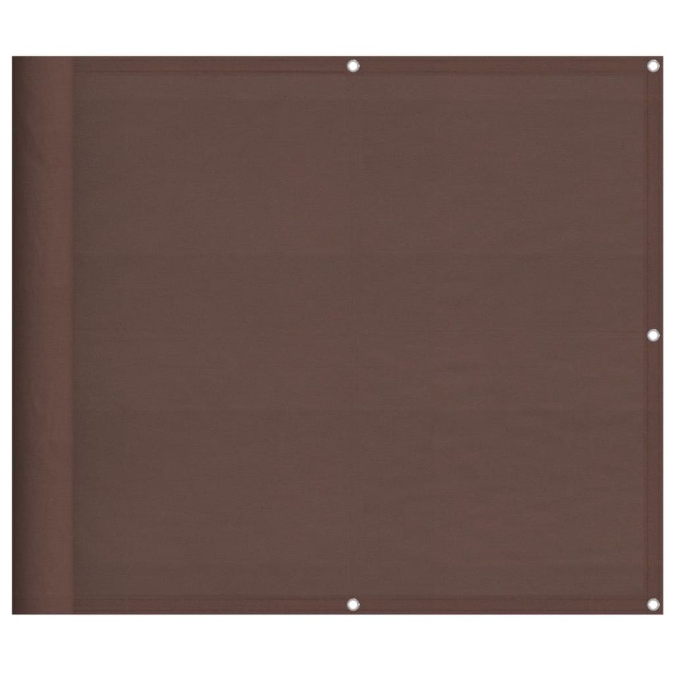 Écran de balcon marron 90x700 cm 100% polyester oxford - Photo n°1