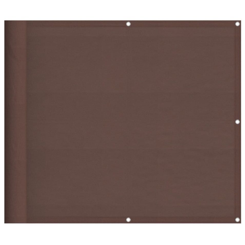 Écran de balcon marron 90x800 cm 100% polyester oxford - Photo n°1