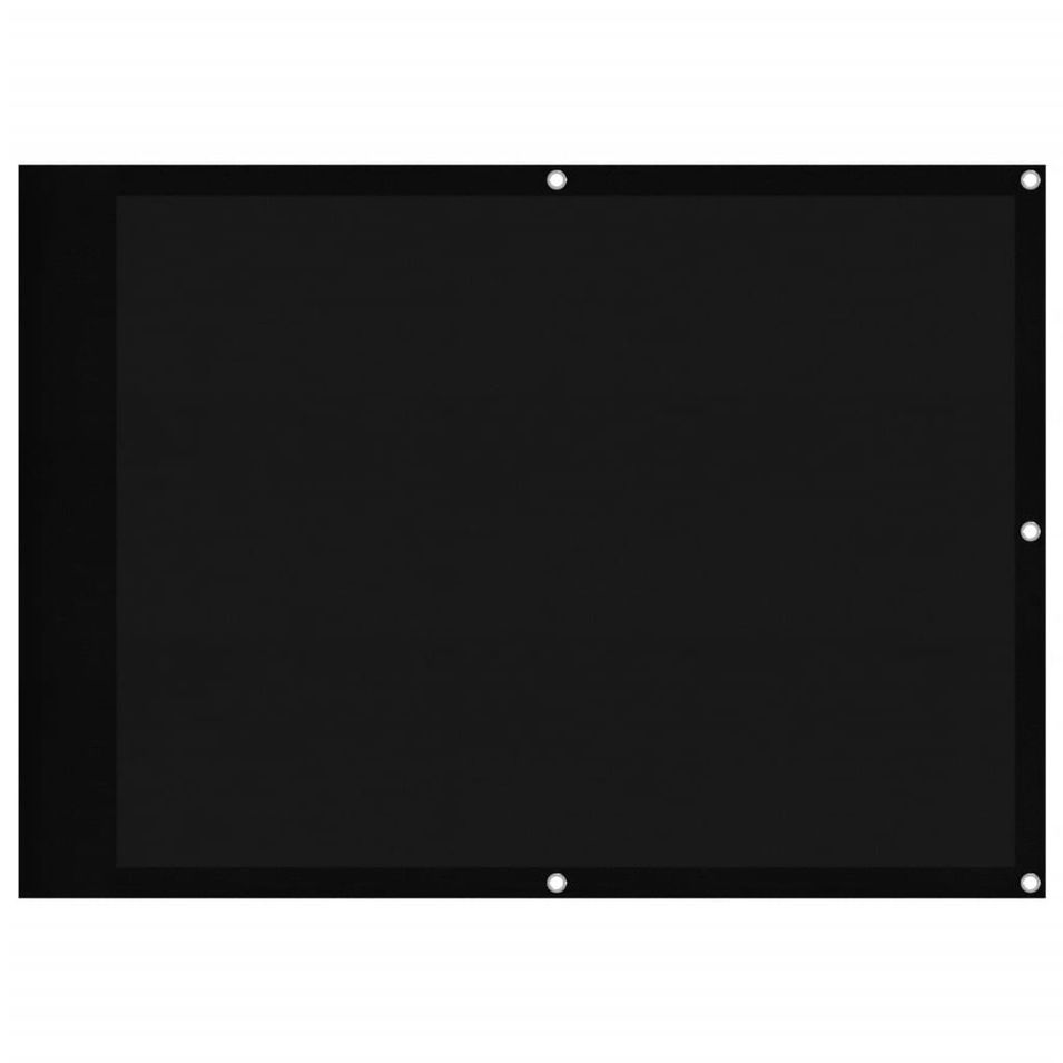 Écran de balcon noir 75x700 cm 100% polyester oxford - Photo n°1