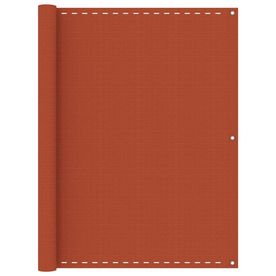 Écran de balcon Orange 120x500 cm PEHD - Photo n°1