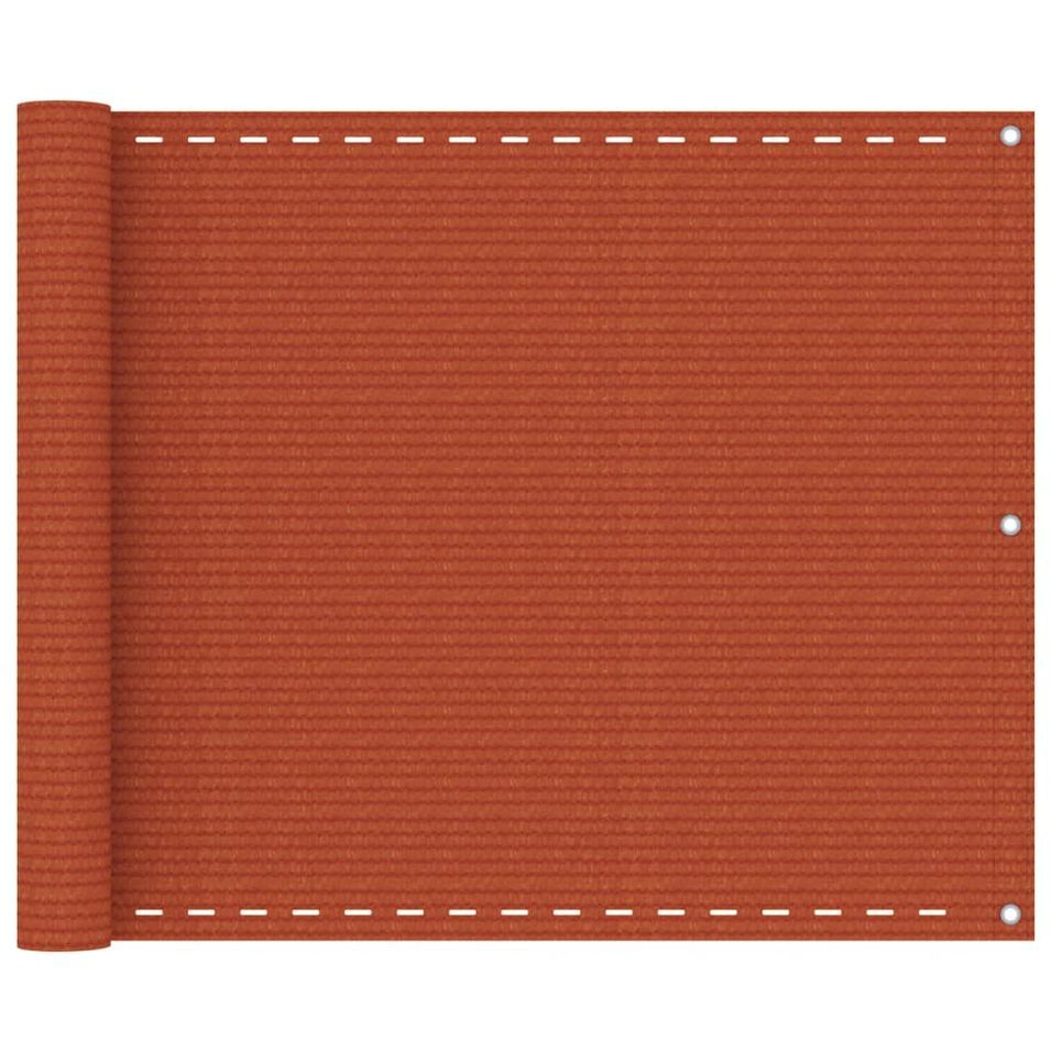 Écran de balcon Orange 75x400 cm PEHD - Photo n°1