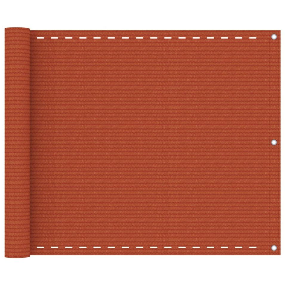 Écran de balcon Orange 75x500 cm PEHD - Photo n°1