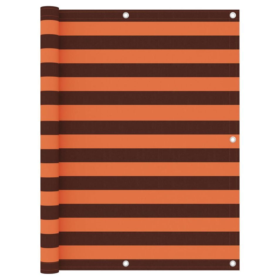 Écran de balcon Orange et marron 120x500 cm Tissu Oxford - Photo n°1