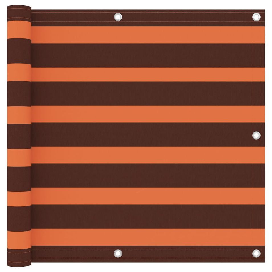Écran de balcon Orange et marron 90x300 cm Tissu Oxford - Photo n°1