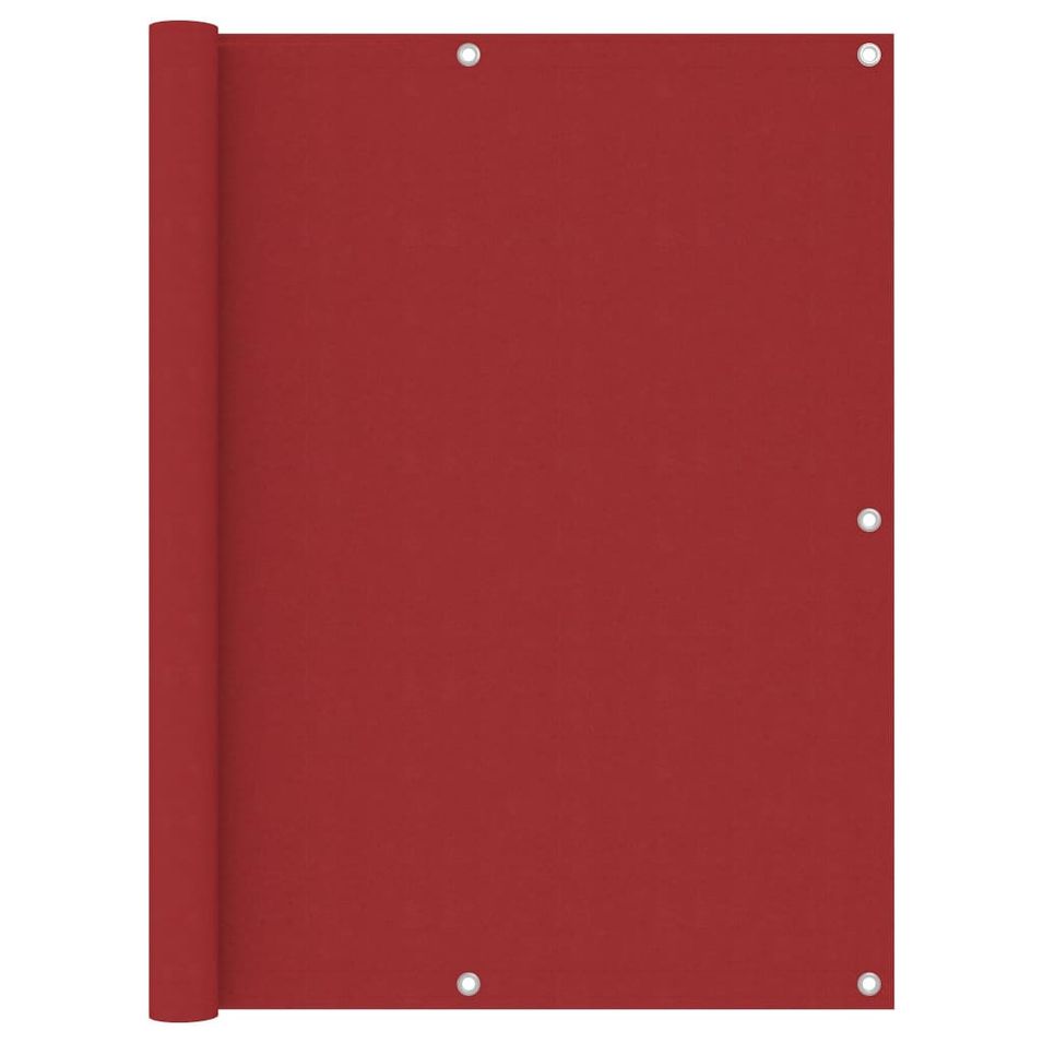 Écran de balcon Rouge 120x500 cm Tissu Oxford - Photo n°1