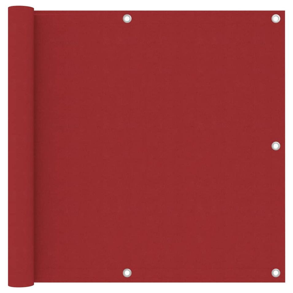 Écran de balcon Rouge 90x400 cm Tissu Oxford - Photo n°1