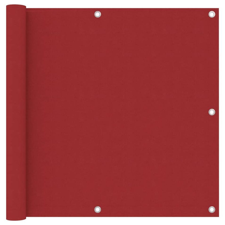 Écran de balcon Rouge 90x500 cm Tissu Oxford - Photo n°1