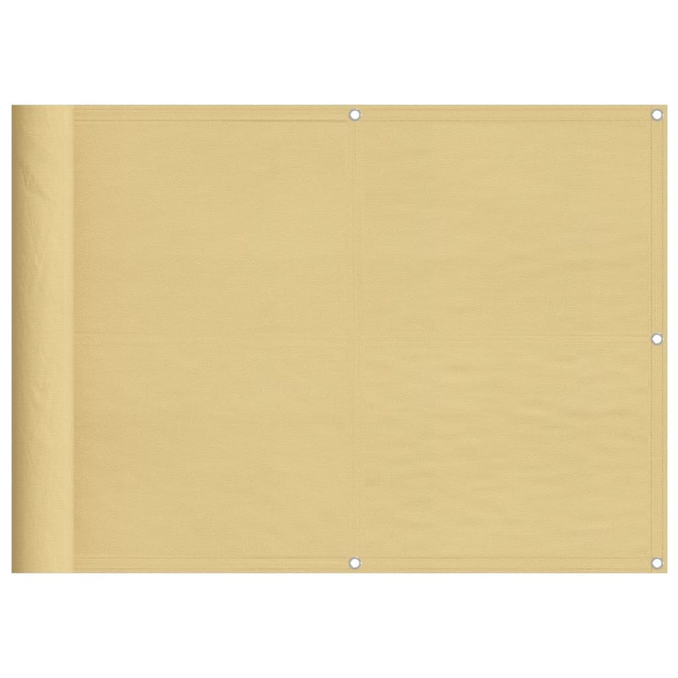 Écran de balcon sable 75x1000 cm 100% polyester oxford - Photo n°1