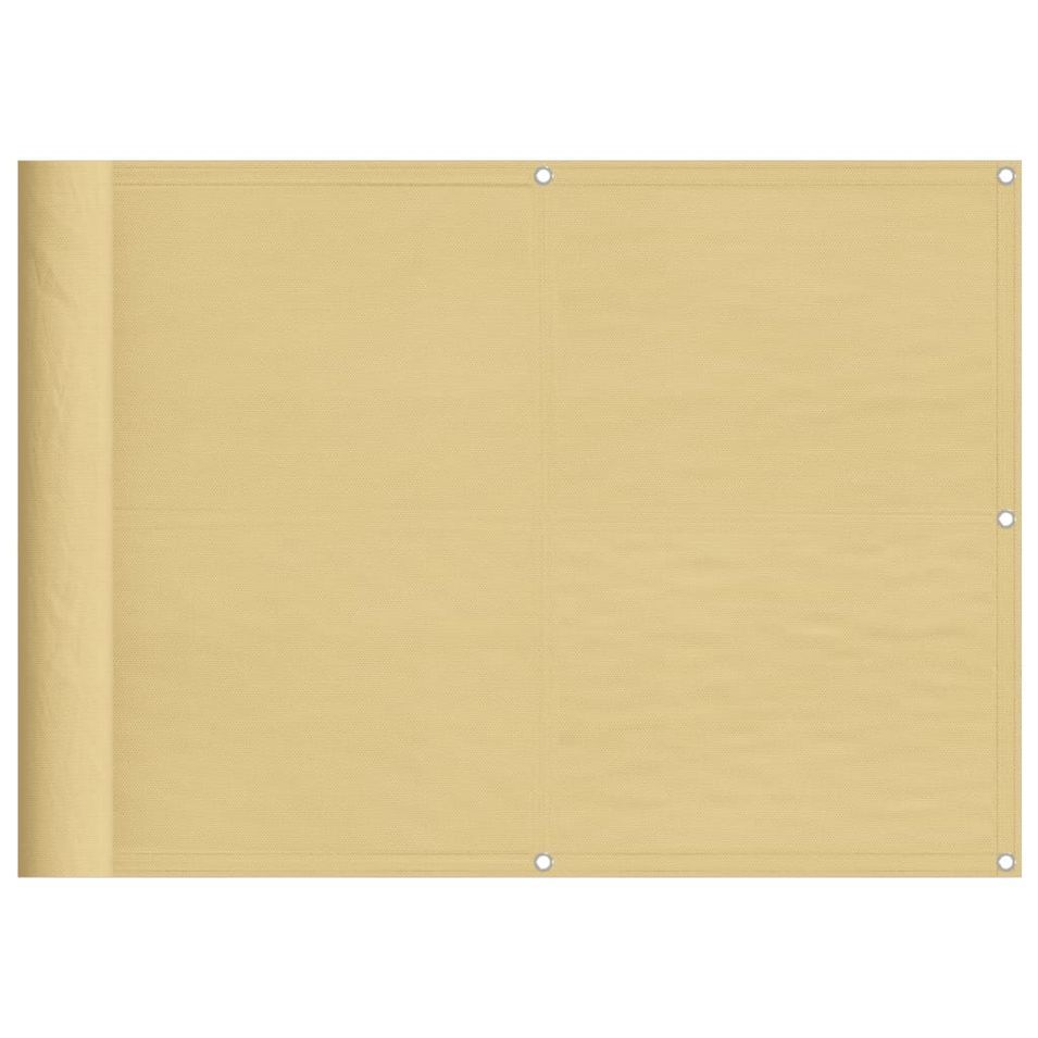 Écran de balcon sable 75x700 cm 100% polyester oxford - Photo n°1