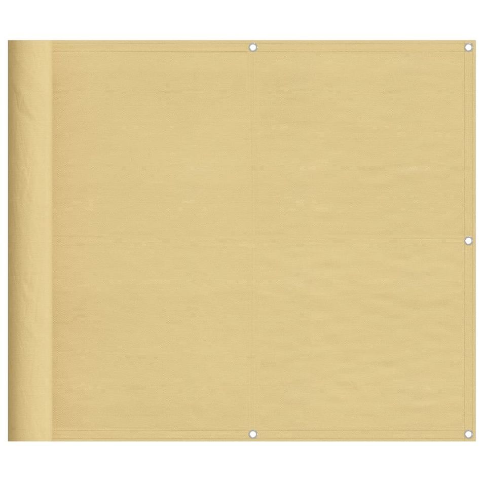 Écran de balcon sable 90x1000 cm 100% polyester oxford - Photo n°1