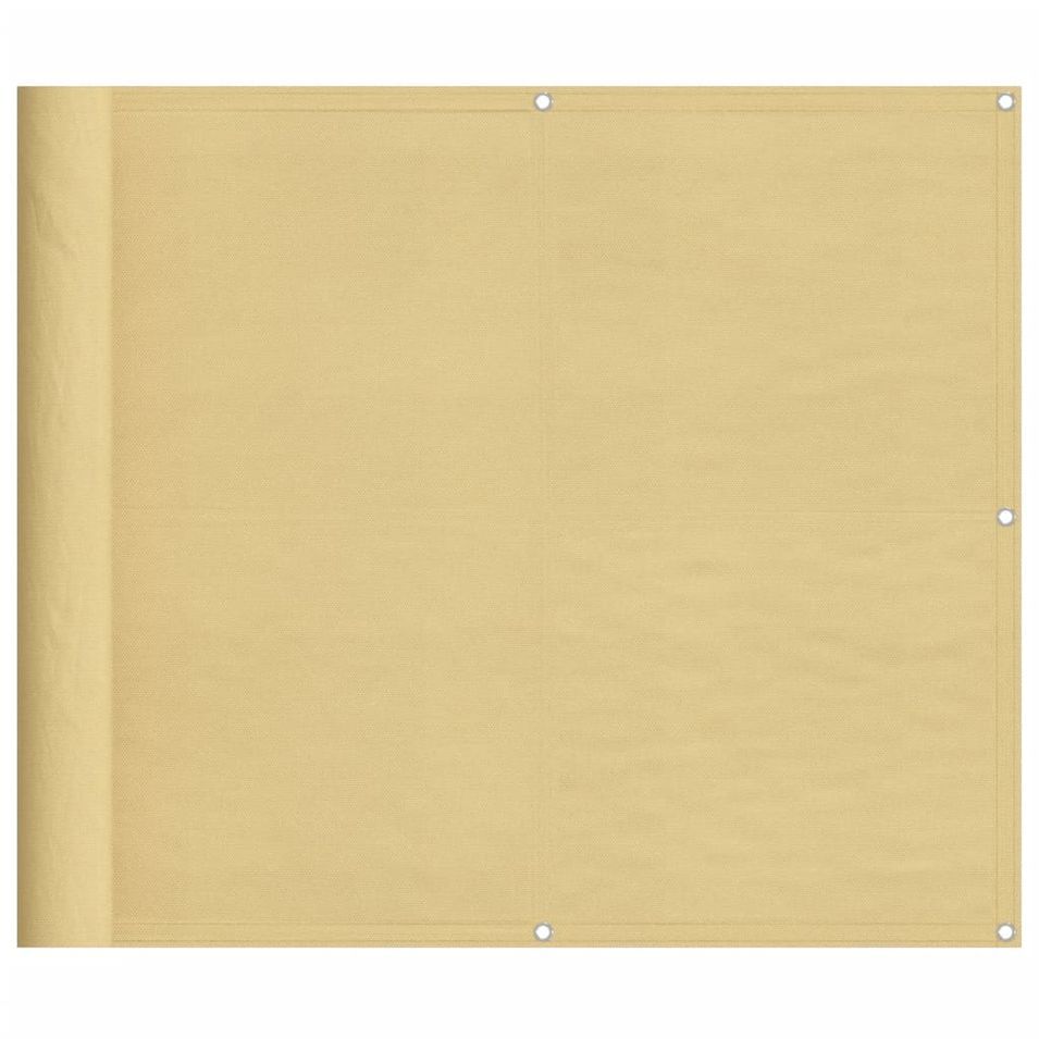 Écran de balcon sable 90x700 cm 100% polyester oxford - Photo n°1