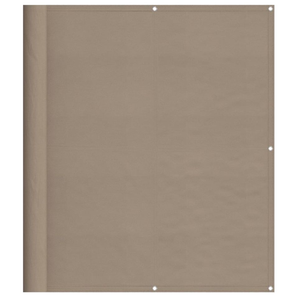 Écran de balcon taupe 120x1000 cm 100% polyester oxford - Photo n°1