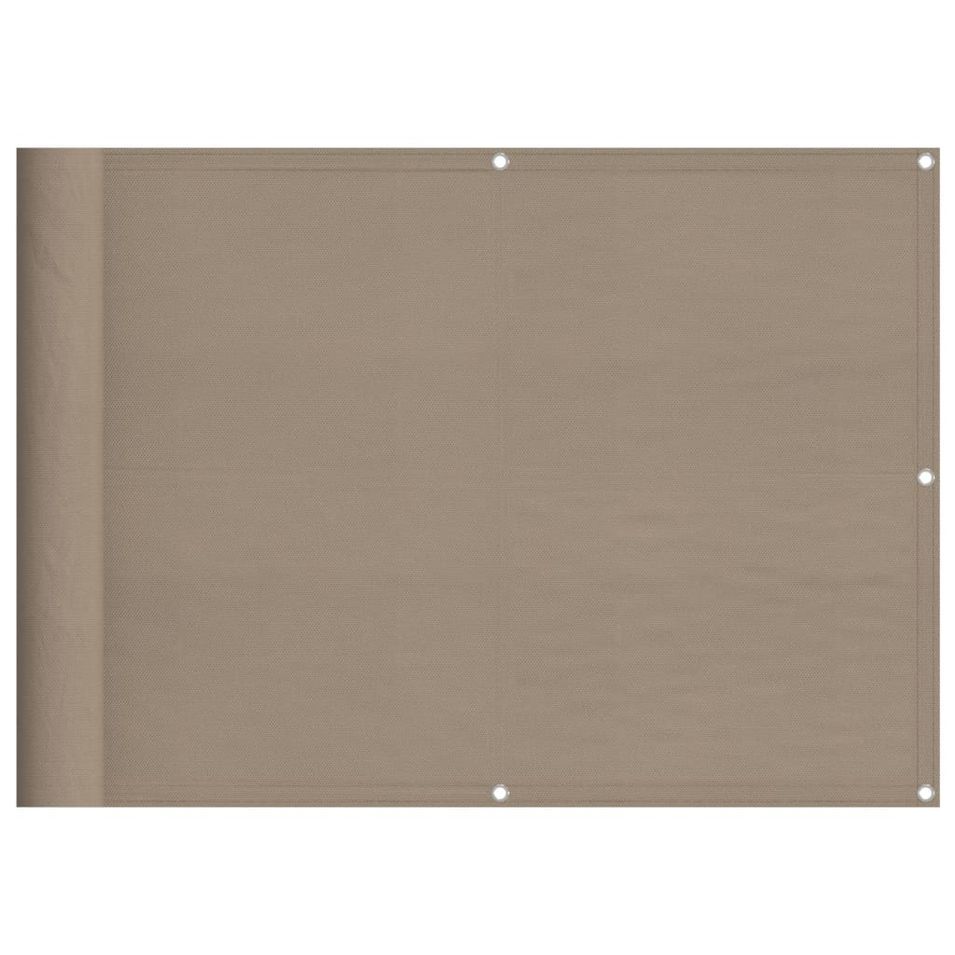 Écran de balcon taupe 75x1000 cm 100% polyester oxford - Photo n°1
