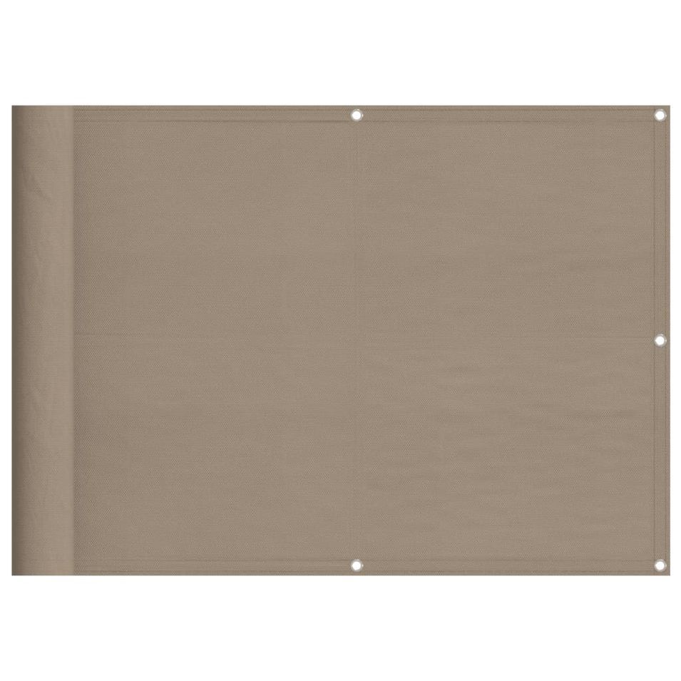 Écran de balcon taupe 75x700 cm 100% polyester oxford - Photo n°1