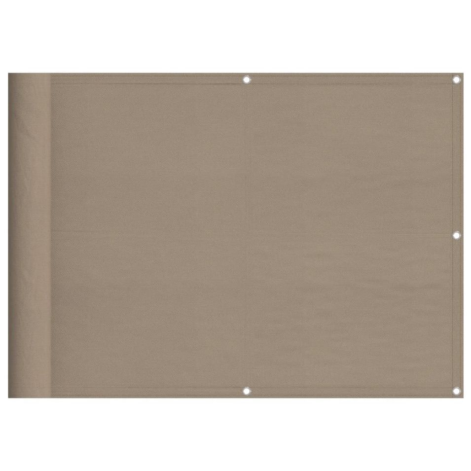 Écran de balcon taupe 75x800 cm 100% polyester oxford - Photo n°1
