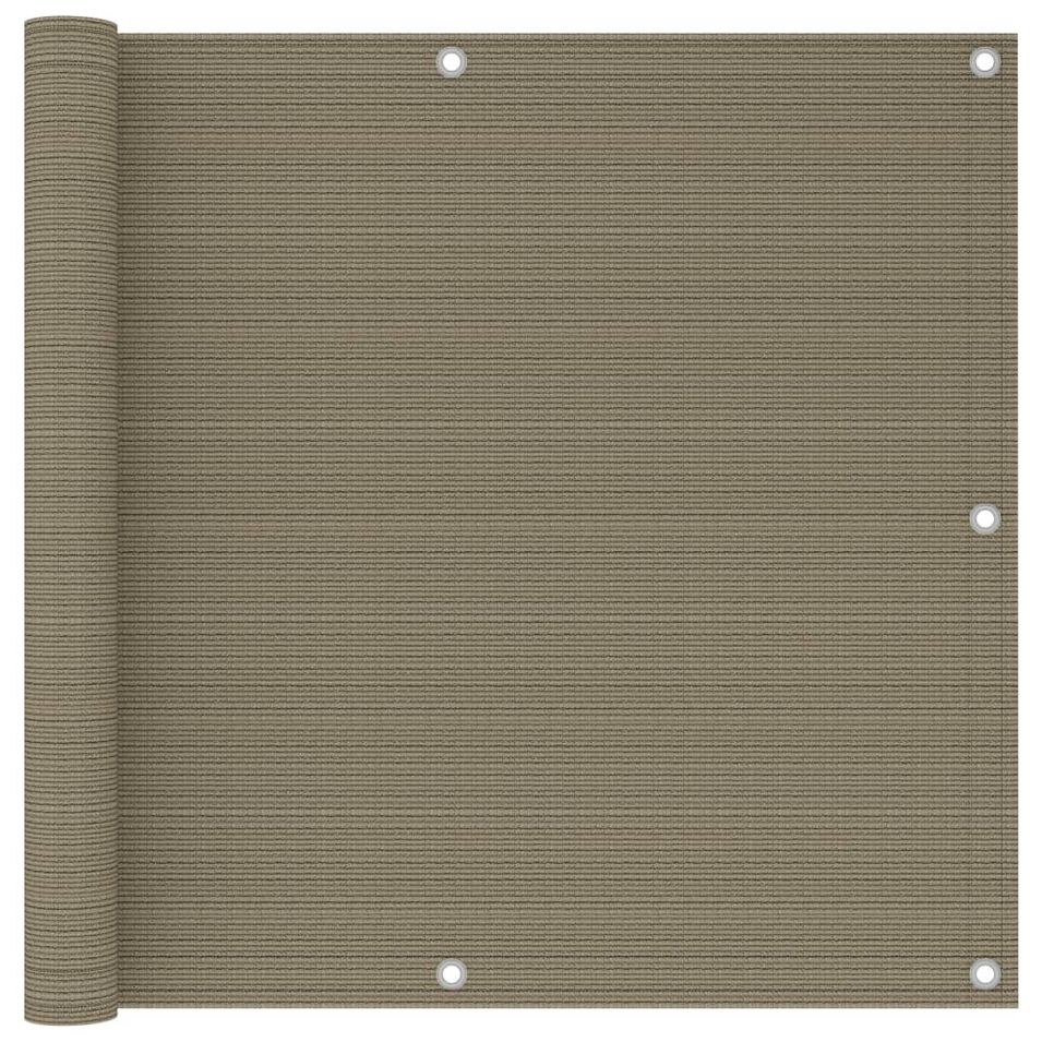 Écran de balcon Taupe 90x300 cm PEHD - Photo n°1