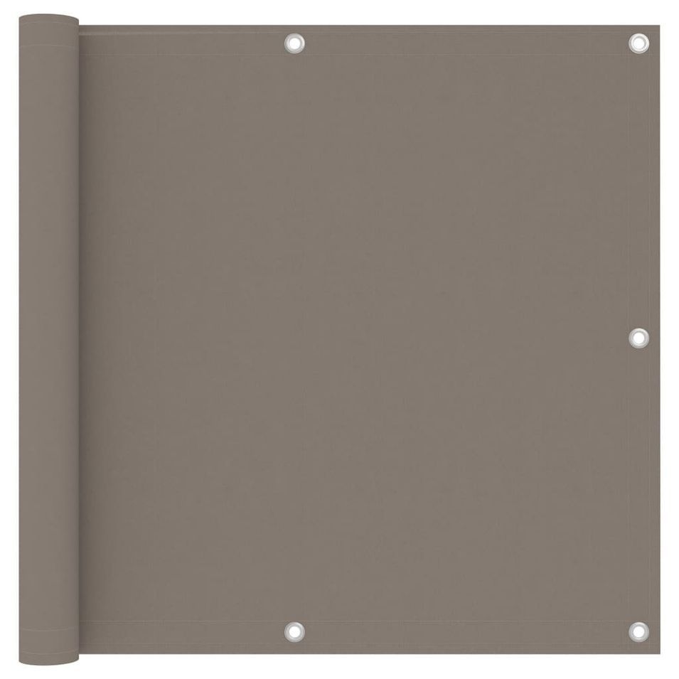 Écran de balcon Taupe 90x400 cm Tissu Oxford - Photo n°1